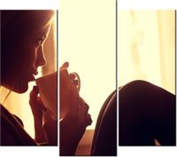 90 80CM OBRAZ T3 ELEM MAŁA CZARNA O PORANKU DRUK ŚCIENNY