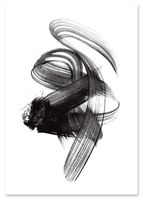 Plakat maźnięcie czarna farba 29,7x42 cm A3