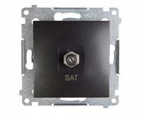 2 x 2 x GNIAZDO POJ. SAT ANTENOWE TYPU F ANTRACYT SIMON 54