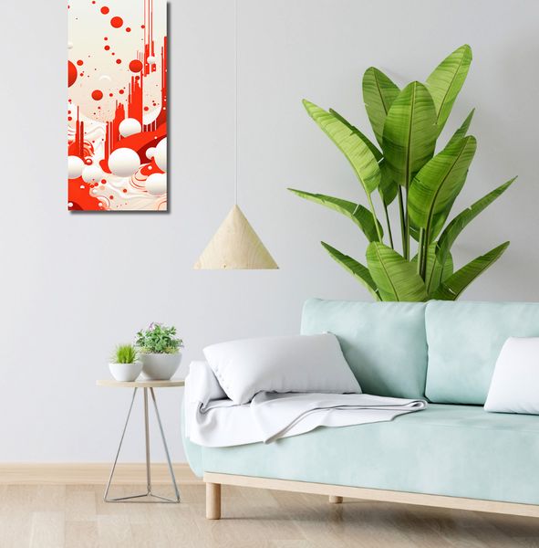 Obraz 30x70cm Krwiście Czerwone Wibracje zdjęcie 2