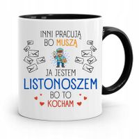 Kubek Czarny Dla Listonosza Jestem Listonoszem Z Nadrukiem Ze Zdjęciem