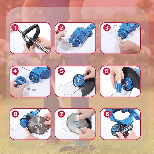 PODKASZARKA AKUMULATOROWA ELEKTRYCZNA MOCNA KOSA DO TRAWNIKA ZESTAW 2X na Arena.pl