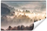 Fototapeta LAS We Mgle Wschód Słońca Krajobraz Efekt 3D 90cm x 60cm