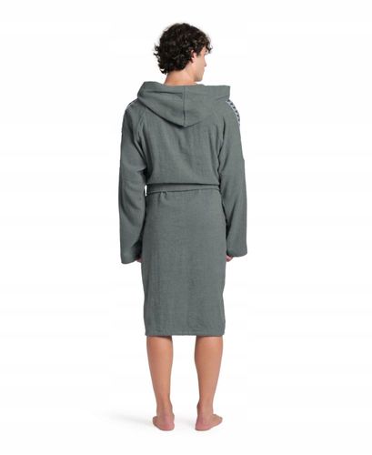 Szlafrok kąpielowy na basen bawełniany unisex kaptur Arena Team Stripe R.L na Arena.pl