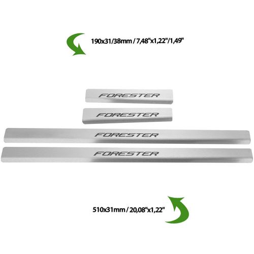 Listwa progowa SUBARU doESTER MK4 SJ Stal nierdzewna 304 mat z czarnymi lit na Arena.pl