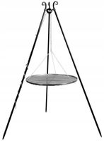 GRILL NA TRÓJNOGU OGRODOWY RUSZT 60CM NAD OGNISKO WISZĄCY