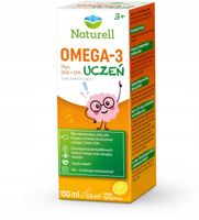 NATURELL Omega-3 Uczeń kwasy omega 3 DHA EPA dla dzieci 3+ płyn 150ml
