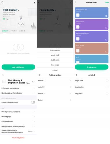 Pilot Scen 3 Kanały 9 Programów ZigBee TUYA Smart Life Bezprzewodowy na Arena.pl