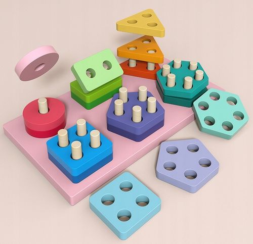 Drewniana kostka EDUKACYJNA SORTER KLOCKI 924 na Arena.pl