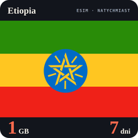 Karta eSIM Internet Etiopia 1 GB na 7 dni - bez rejestracji