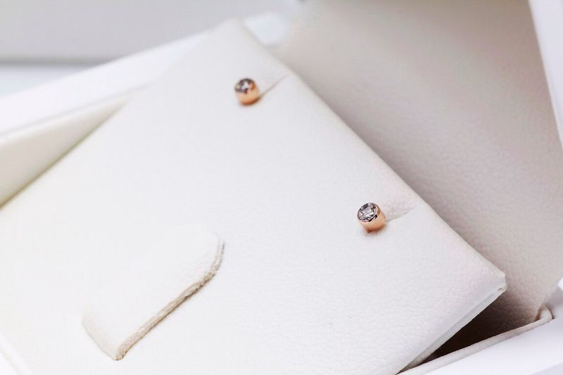 Emaga Złote kolczyki KRD2001 - Diament zdjęcie 10