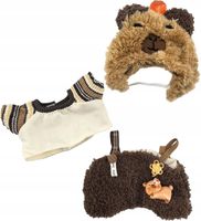 Ubranka dla Lalka 17cm Zestaw ubranek Strój i akcesoria Capybara 3szt