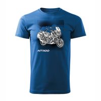 Koszulka z motocyklem na motor Honda NT 1100 męska niebieska REGULAR M