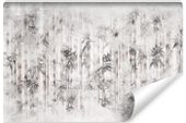 Fototapeta Ścienna Liście BAMBUS Beton Mur Abstrakcja 400cm x 280cm