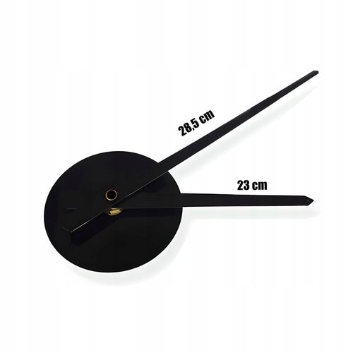 ZEGAR ŚCIENNY 3D NOWOCZESNY PRZYKLEJANY NA ŚCIANĘ CZARNY XXL 130 CM na Arena.pl