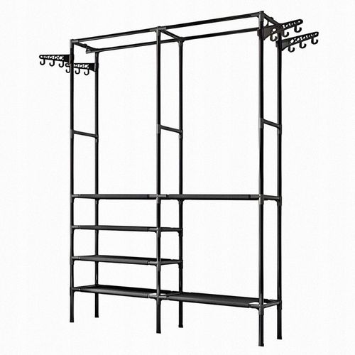 Wieszak na Ubrania Stojący Stojak Loft Czarny Wieszaki Podłogowy na Arena.pl