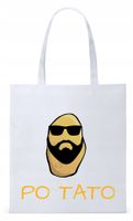 Dla Taty Ojca Tatusia Torba Eco Biała Shopper Z Nadrukiem Ze Zdjęciem