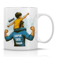 Prezent Dla Taty Na Dzień Ojca Kubek Z Dziećmi Z Imieniem Upominek