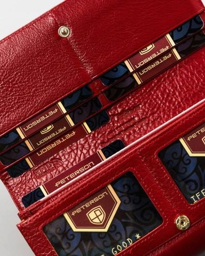 klasyczny portfel damski ze skóry naturalnej - peterson na Arena.pl