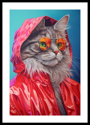 Plakat 30x45cm Kot w Stylu na Arena.pl