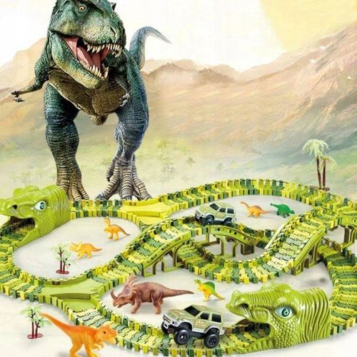 OGROMNY TOR SAMOCHODOWY DINOZAURY PARK DINOZAURÓW XXL 300 cm + AUTKO TUNEL na Arena.pl