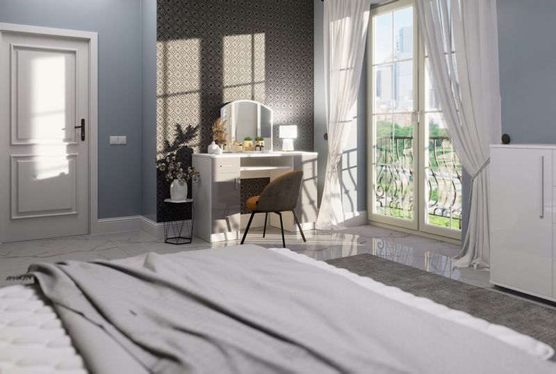 Toaletka kosmetyczna PARIS + Lustro Połysk zdjęcie 4