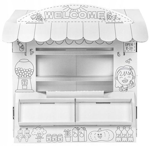 Kartonowy Domek do malowania i samodzielnego złożenia Stragan Tektorado na Arena.pl