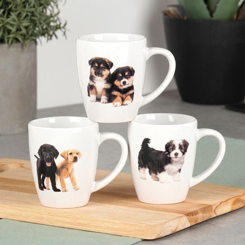 Kubki ceramiczne psy 220 ml 3 szt. na Arena.pl