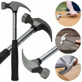 MOCNY MŁOTEK CIESIELSKI DEKARSKI SZEWSKI STALOWY Z ZĘBAMI RĄCZKA METAL 25cm