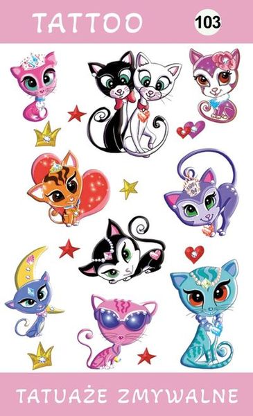 Tatuaże zmywalne Kotki zdjęcie 1