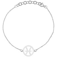 Bransoletka Znak Zodiaku Ryby Srebro 925