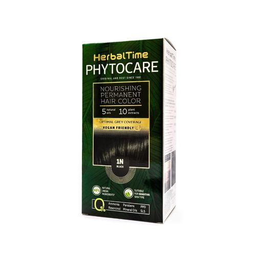 HERBAL TIME Phytocare Farba do włosów naturalna 1N BLACK na Arena.pl