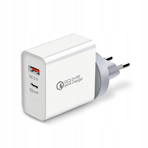 SZYBKA ŁADOWARKA TYP C Quick Charge 3.0 + USB A na Arena.pl