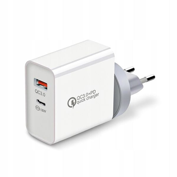 SZYBKA ŁADOWARKA TYP C Quick Charge 3.0 + USB A zdjęcie 6
