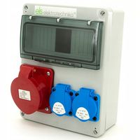 ROZDZIELNICA ROZDZIELNIA BUDOWLANA SKRZYNKA ELEKTRYCZNA 2*230V + 32A 5P