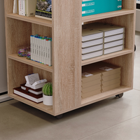 WIELOFUNKCYJNY STOLIK POD DRUKARKĘ REGAŁ NA KÓŁKACH PÓŁKA SZAFKA JASNYBRĄZ