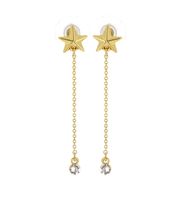 Kolczyki długie gwiazdki i kryształ (P15/STL/26AU)