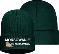 Czapka zimowa TWÓJ WŁASNY HAFT LOGO NAPIS GRAFIKA morsowanie to moja pasja