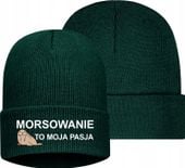 Czapka zimowa TWÓJ WŁASNY HAFT LOGO NAPIS GRAFIKA morsowanie to moja pasja