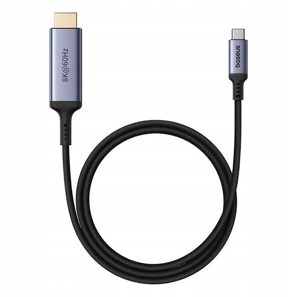 BASEUS KABEL USB C/HDMI 8K 60Hz UHD THUNDERBOLT ADAPTER MOCNY PRZEWÓD 1,5m zdjęcie 6