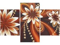 90X60CM OBRAZ WIRUJĄCE KWIATY TRZY OBRAZY