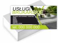 Wizytówki firmowe GOTOWY PROJEKT GRATIS 200 sztuk USŁUGI BRUKARSKIE