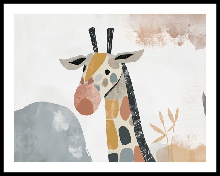 Plakat 65x50cm Żyrafa Bambino zdjęcie 3