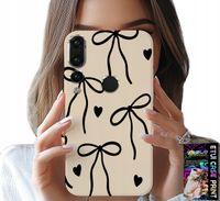 ETUI DO HUAWEI P20 PRO - BEŻOWE KOKARDKI WSTĄŻKA MODNE WZORY