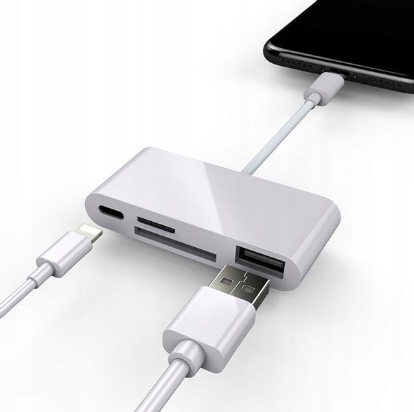 Adapter Czytnik Kart Pamięci do Apple iPhone Lightning micro SD USB 256GB zdjęcie 6