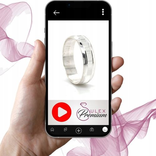 Pierścionek Męski srebrny pr. 925 Obrączka Diamentowana szer. 6 mm | r. 23 na Arena.pl