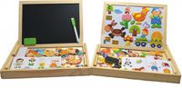 TABLICA EDUKACYJNA MAGNETYCZNA DREWNIANA KREDOWA WIELOFUNKCYJNA DLA DZIECI