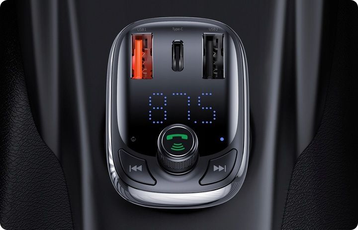 BASEUS TRANSMITER FM BLUETOOTH SZYBKA ŁADOWARKA 3x USB USB-C 36W PD QC zdjęcie 9