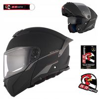 Kask motocyklowy szczękowy MT ATOM 2 SV SOLID MATT BLACK czarny mat GRATISY
