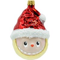 Bombka choinkowa: Labubu w czapce Mikołaja: żółte